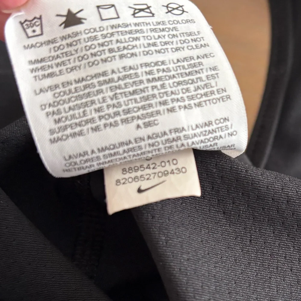 Nike Pro Dri-FIT Swoosh Logo Racerback Tank, Black, Size Small